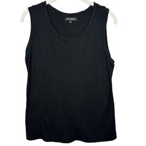 525 America Black 100% Cotton Scoop Neck Tank Top Women's Large